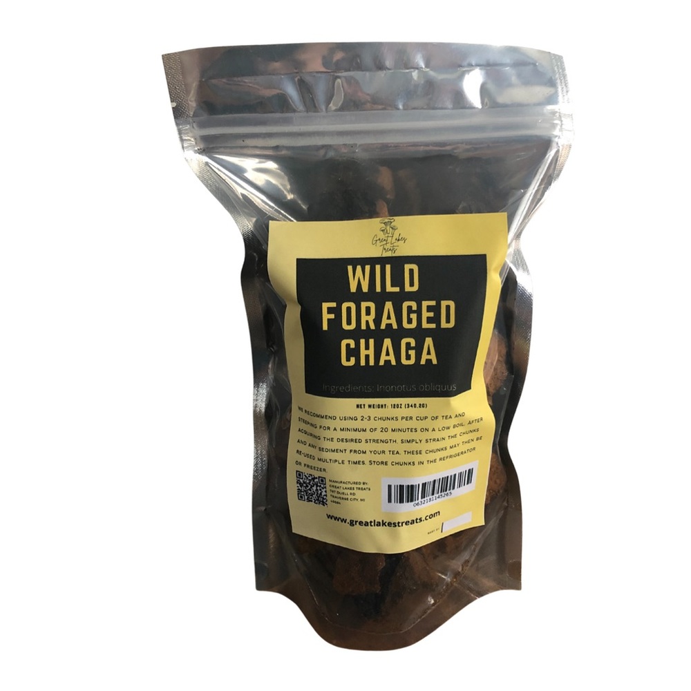 Great Lakes Treats whole chunk Chaga (12oz)